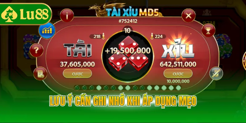 Lưu ý cần ghi nhớ khi áp dụng mẹo